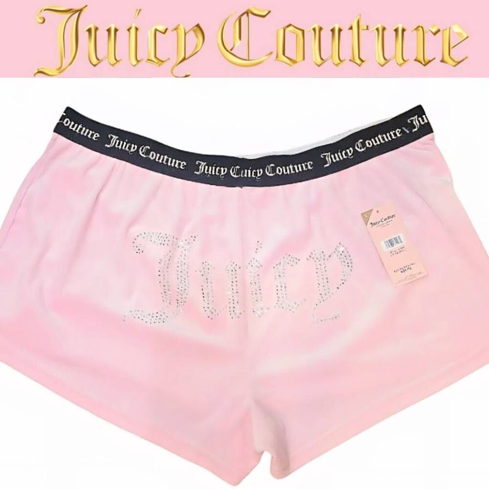 Juicy Couture Rhinestone Logo Lounge Shorts